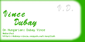 vince dubay business card